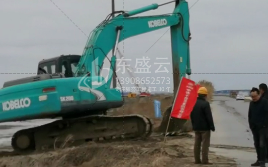 東盛云巖土承攬南通大盾構(gòu)機基地地基處理項目，排水強夯項目，今日開始放線（視頻）